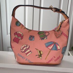 Dooney & Bourke Y2K  Miami Mini Hobo Bag with Gold Charm